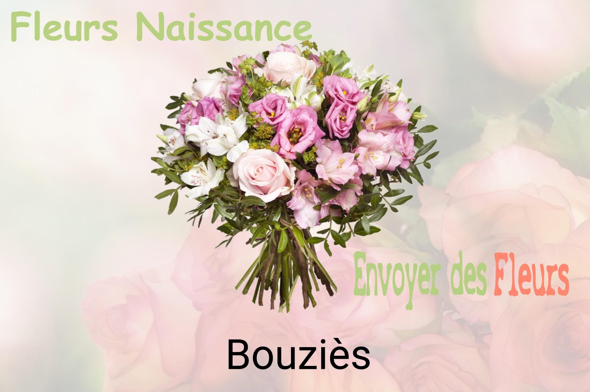 Bouquet de fleurs de naissance livré à Bouziès